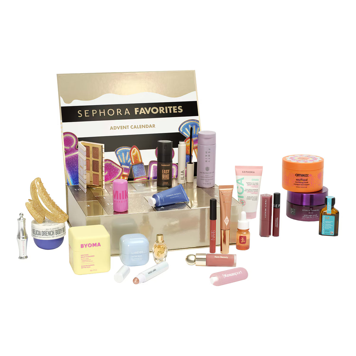 Calendario dell’Avvento 2025 - Set di 24 prodotti make-up, skincare, capelli, profumo